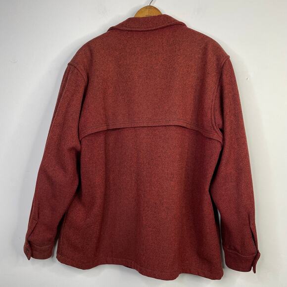 Vintage Bemidji Woolen Mills Wool Hunting Field Jac Shacket Shirt Jacket Men Red - Picture 9 of 13